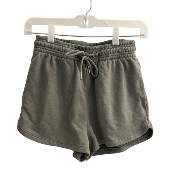 Women's Sage Green Sweat Shorts Small - Picture 3 of 6